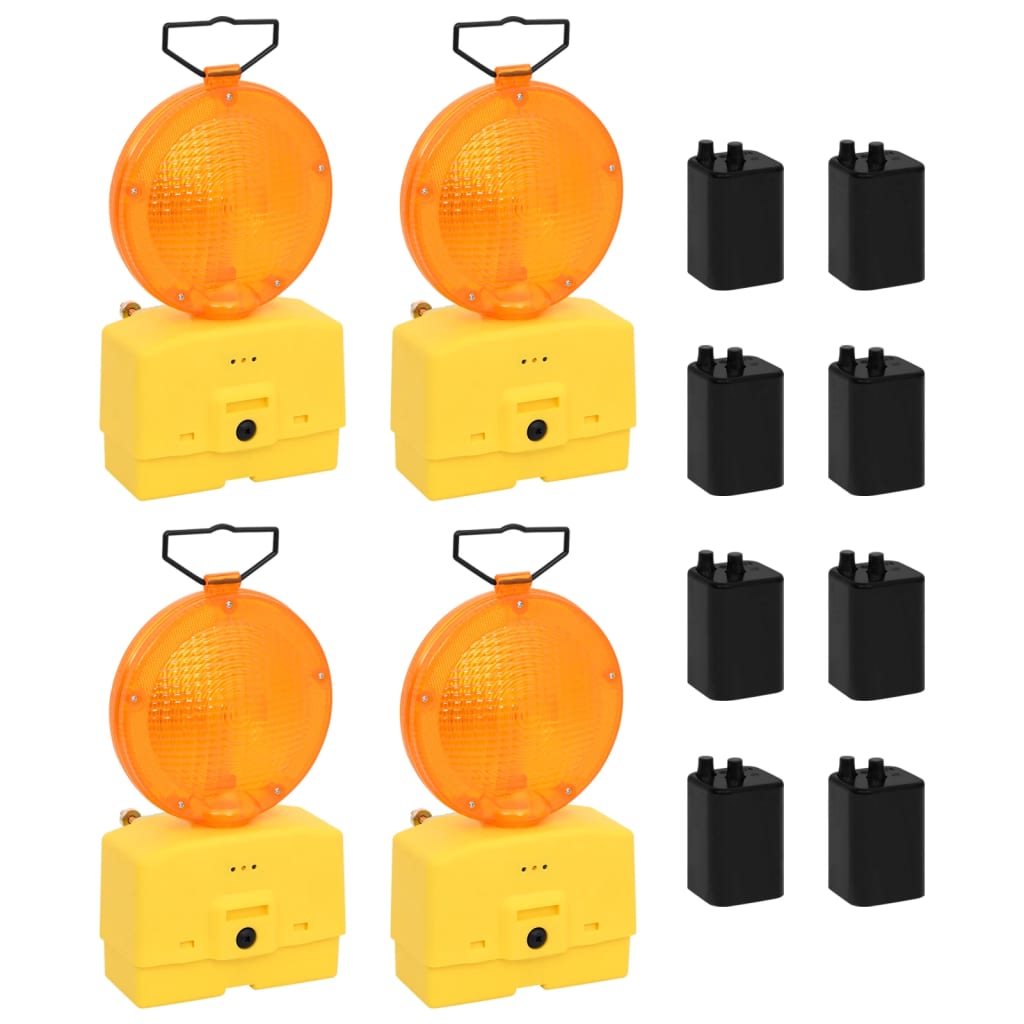 vidaXL Construction Site Lights 4 pcs with Batteries 18x8x37 cm