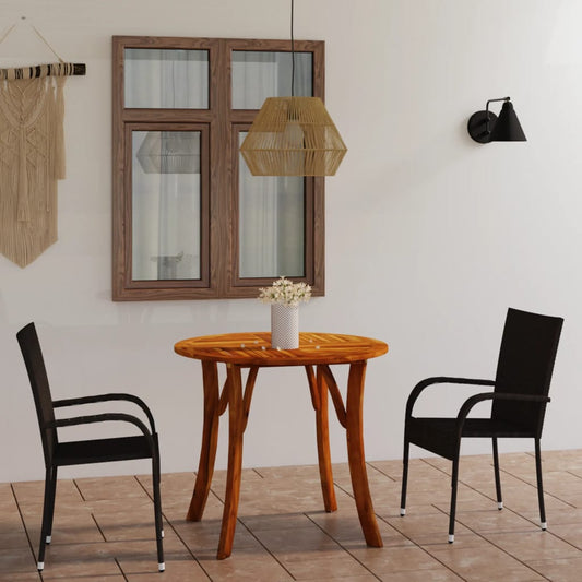 vidaXL 3 Piece Garden Dining Set Black