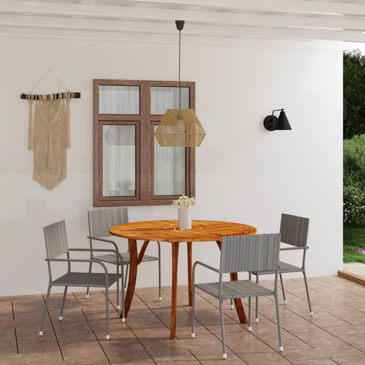 vidaXL 5 Piece Garden Dining Set Anthracite