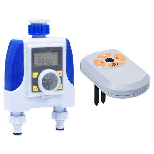 vidaXL Electronic Dual Outlet Water Timer with Moisture Sensor