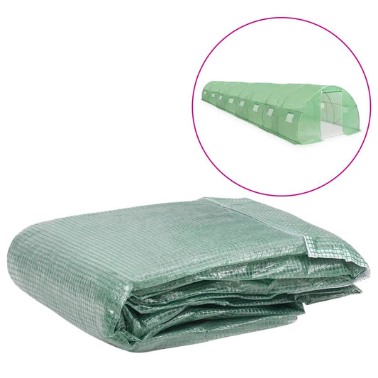 vidaXL Greenhouse Replacement Cover (36 m²) 300x1200x200 cm Green