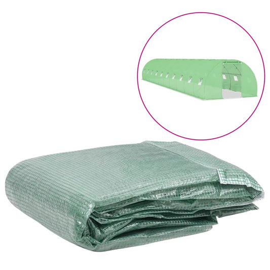 vidaXL Greenhouse Replacement Cover (45 m²) 300x1500x200 cm Green