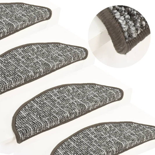vidaXL Carpet Stair Treads 15 pcs Anthracite 65x21x4 cm