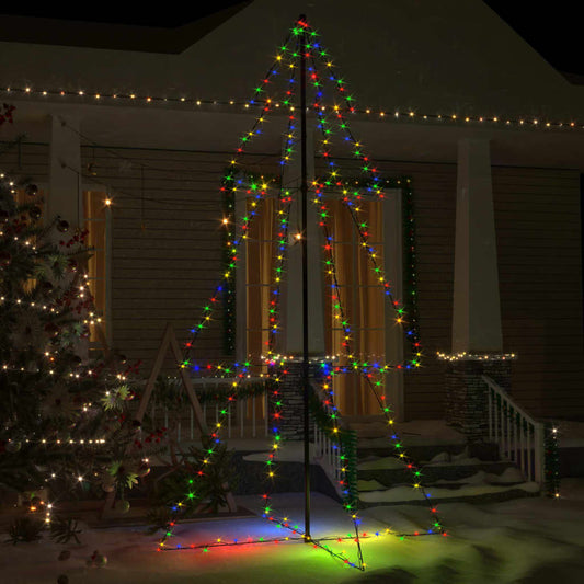 vidaXL Christmas Cone Tree 300 LEDs Indoor and Outdoor 120x220 cm