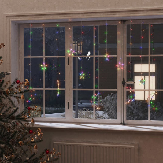 vidaXL Star and Moon Fairy Lights Remote Control 138 LED Colourful