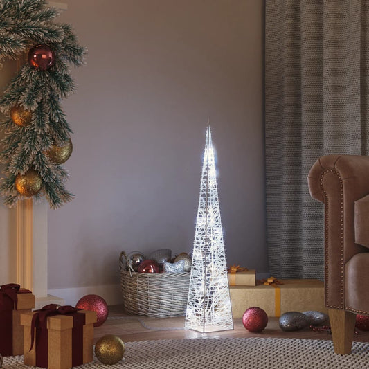 vidaXL Acrylic Decorative LED Light Cone Cold White 60 cm
