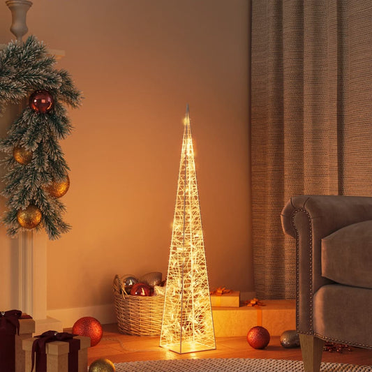 vidaXL Acrylic Decorative LED Light Cone Warm White 90 cm