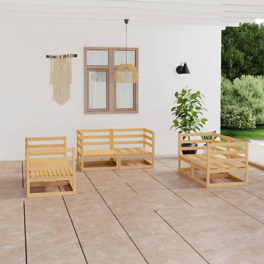 vidaXL 6 Piece Garden Lounge Set Solid Pinewood