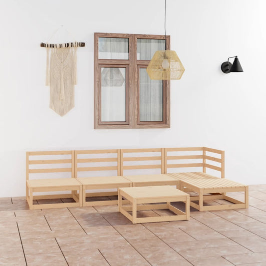 vidaXL 6 Piece Garden Lounge Set Solid Wood Pine