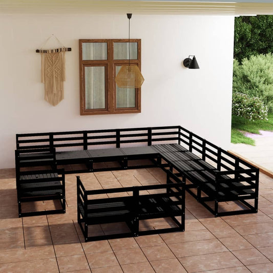vidaXL 13 Piece Garden Lounge Set Solid Pinewood