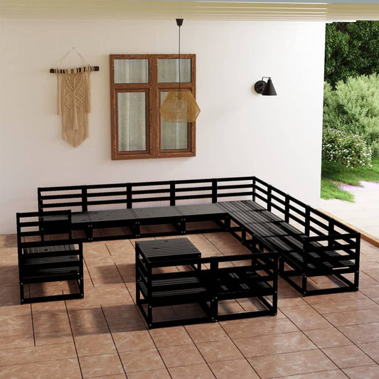 vidaXL 14 Piece Garden Lounge Set Solid Pinewood