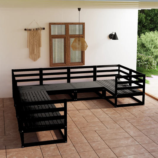 vidaXL 8 Piece Garden Lounge Set Solid Pinewood