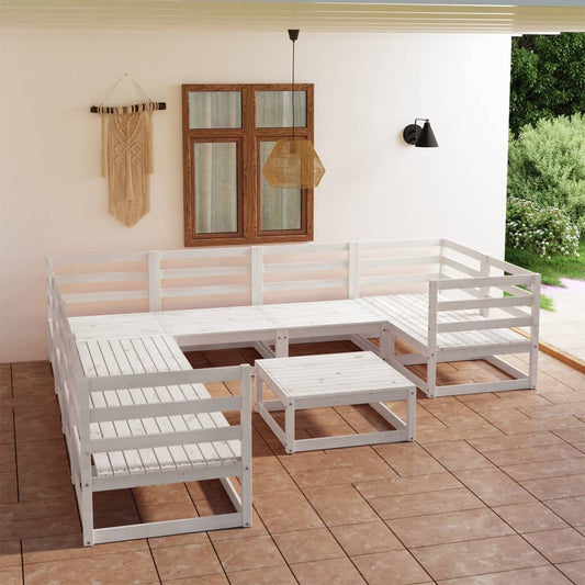 vidaXL 9 Piece Garden Lounge Set Solid Pinewood