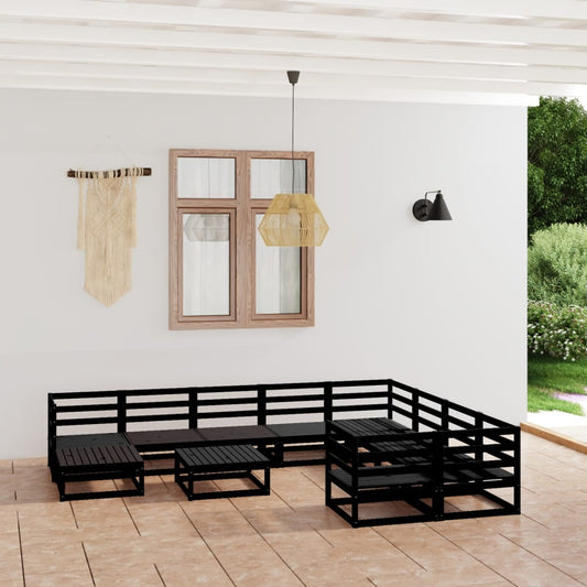 vidaXL 11 Piece Garden Lounge Set Solid Pinewood