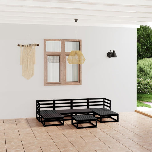 vidaXL 7 Piece Garden Lounge Set Solid Pinewood
