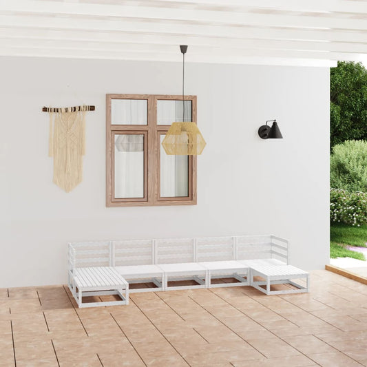 vidaXL 7 Piece Garden Lounge Set Solid Pinewood