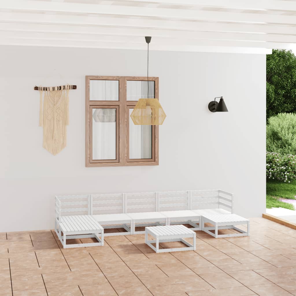 vidaXL 8 Piece Garden Lounge Set Solid Wood Pine