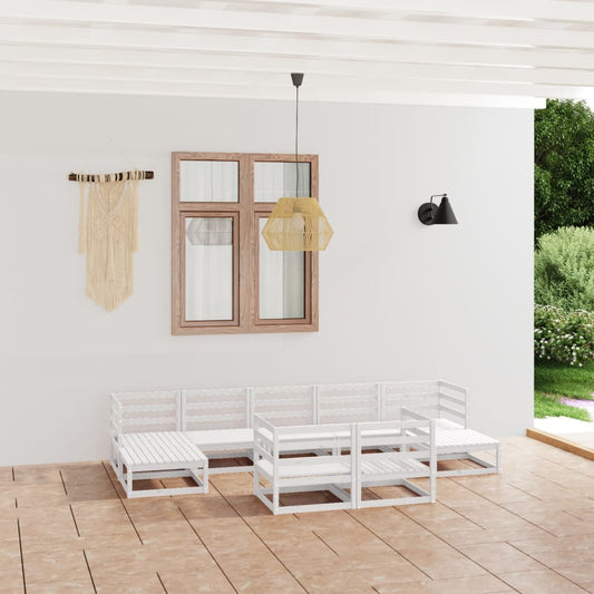 vidaXL 9 Piece Garden Lounge Set Solid Pinewood