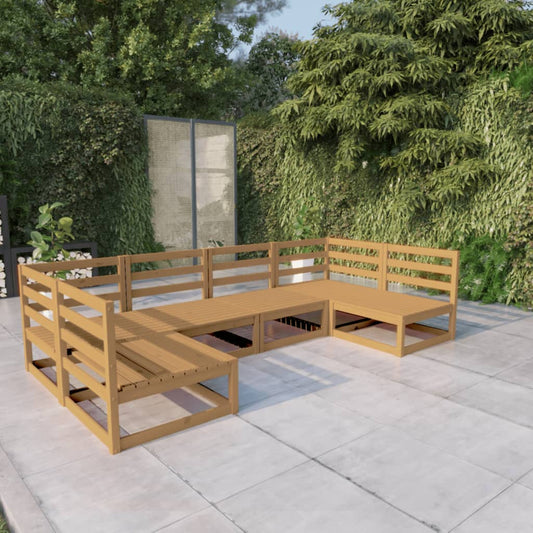 vidaXL 6 Piece Garden Lounge Set Solid Pinewood