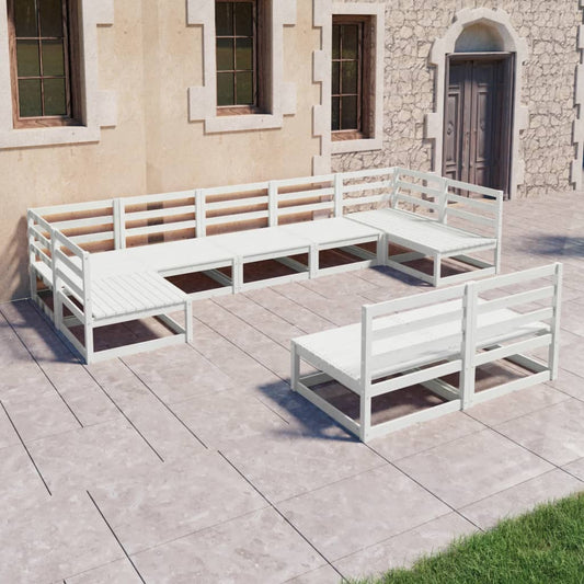 vidaXL 9 Piece Garden Lounge Set Solid Pinewood