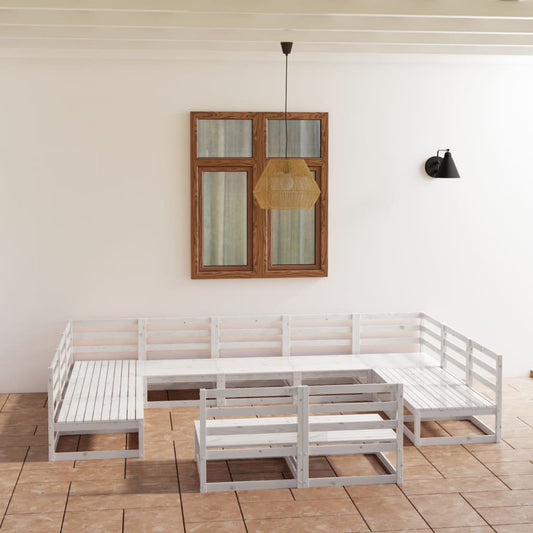 vidaXL 11 Piece Garden Lounge Set Solid Pinewood