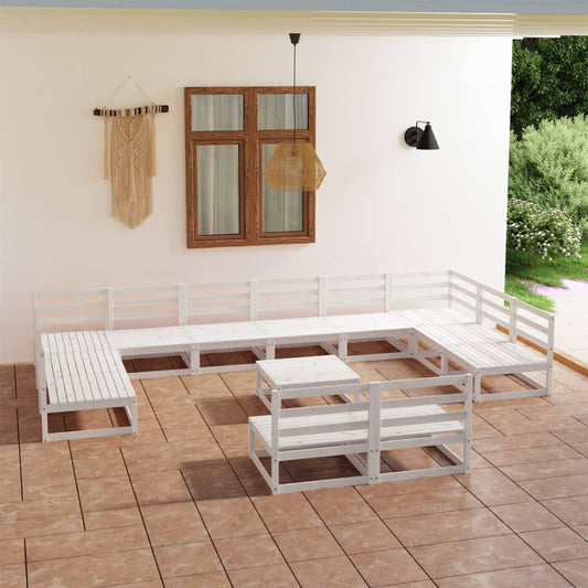 vidaXL 13 Piece Garden Lounge Set Solid Wood Pine