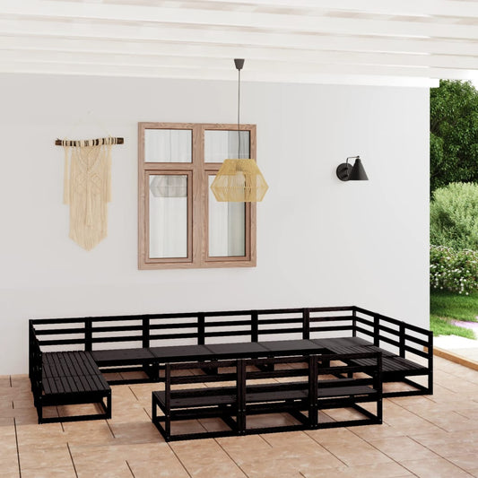 vidaXL 13 Piece Garden Lounge Set Solid Pinewood