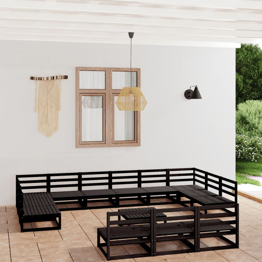 vidaXL 14 Piece Garden Lounge Set Solid Pinewood