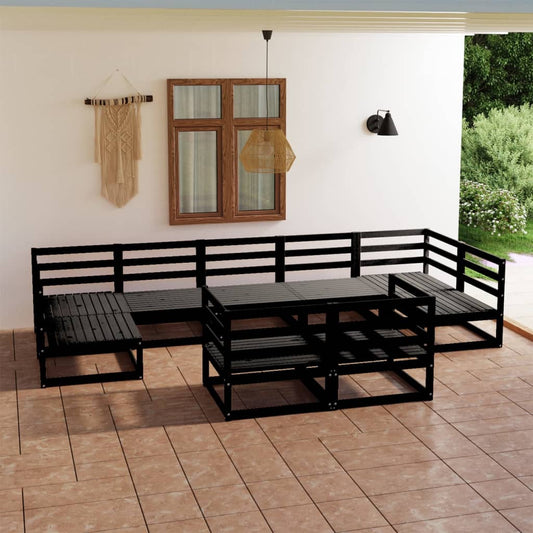 vidaXL 9 Piece Garden Lounge Set Solid Pinewood