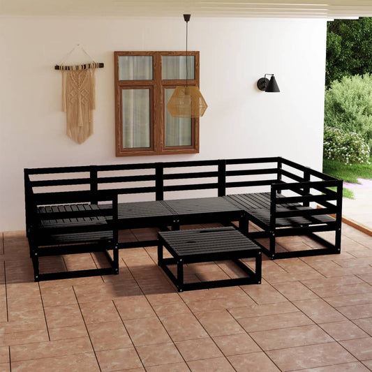 vidaXL 7 Piece Garden Lounge Set Solid Pinewood