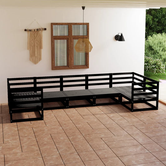 vidaXL 7 Piece Garden Lounge Set Solid Pinewood