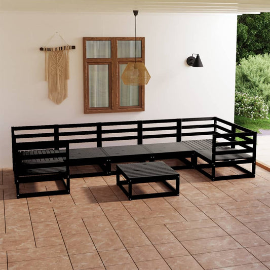 vidaXL 8 Piece Garden Lounge Set Solid Pinewood