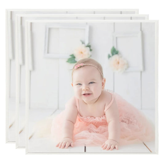 vidaXL Photo Frames Collage 3 pcs for Wall Silver 50x50cm MDF