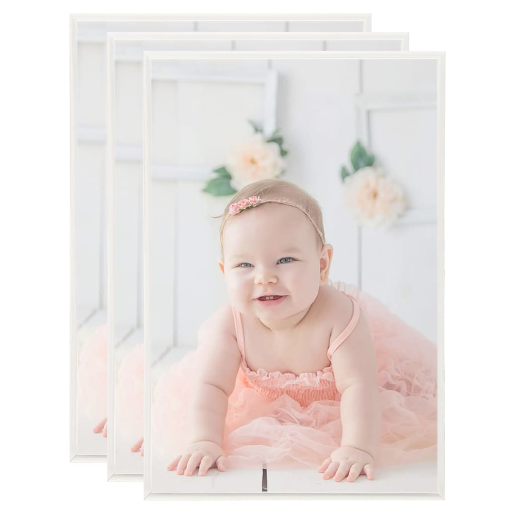 vidaXL Photo Frames Collage 3 pcs for Wall or Table Silver 70x90cm MDF