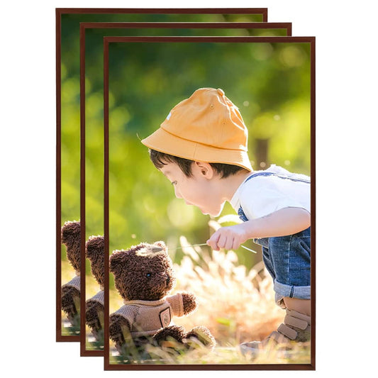 vidaXL Photo Frames Collage 3 pcs for Table Bronze 10x15cm MDF