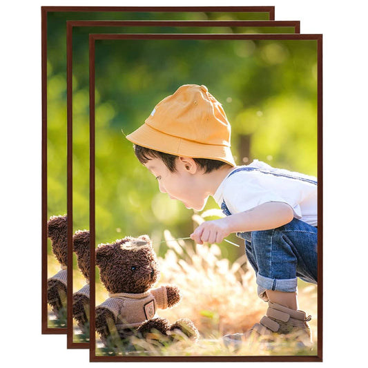 vidaXL Photo Frames Collage 3 pcs for Table Bronze 15x21cm MDF