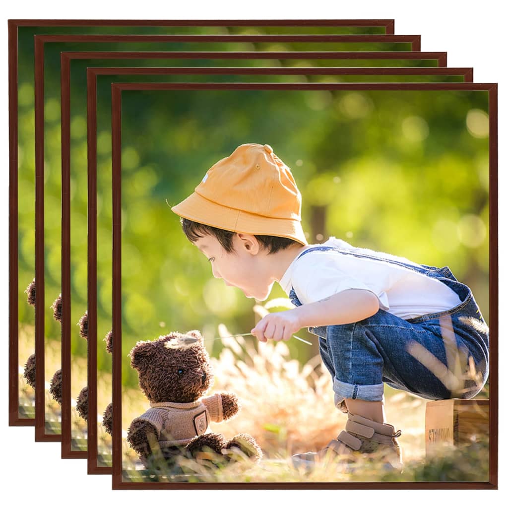 vidaXL Photo Frames Collage 5 pcs for Table Bronze 30x30cm MDF