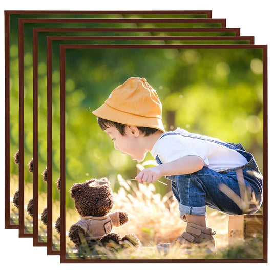 vidaXL Photo Frames Collage 5 pcs for Table Bronze 30x30cm MDF
