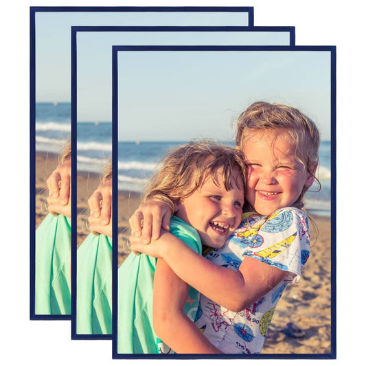 vidaXL Photo Frames Collage 3 pcs for Table Blue 15x21cm MDF