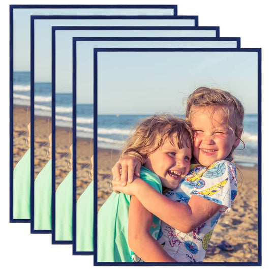 vidaXL Photo Frames Collage 5 pcs for Wall or Table Blue 40x50 cm MDF