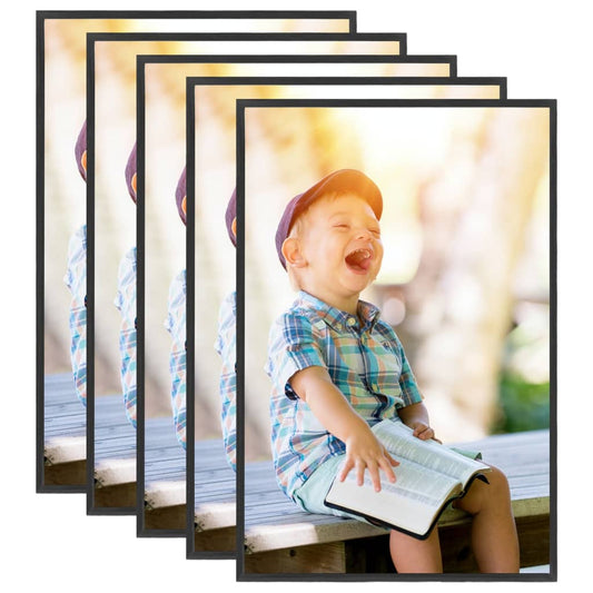vidaXL Photo Frames Collage 5 pcs for Wall Black 50x70 cm MDF