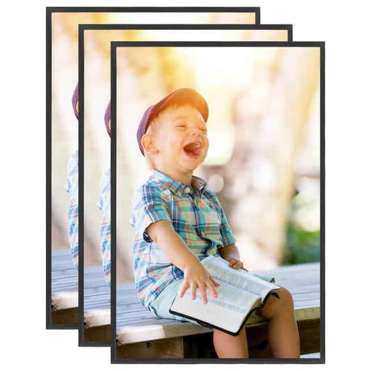 vidaXL Photo Frames Collage 3 pcs for Wall or Table Black 70x90 cm MDF
