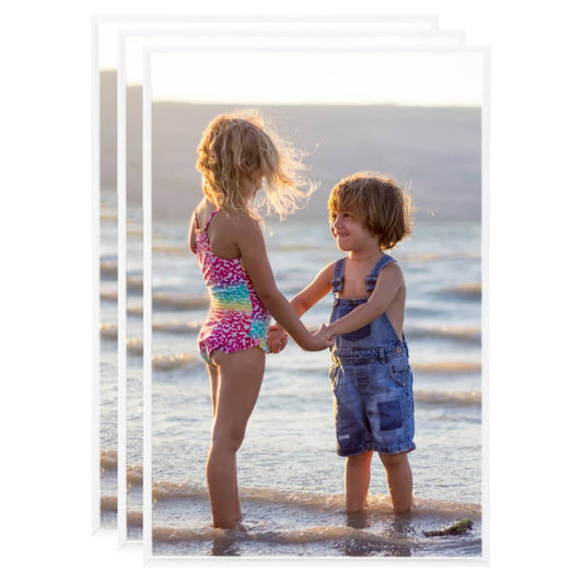 vidaXL Photo Frames Collage 3pcs for Wall or Table White 59.4x84cm MDF