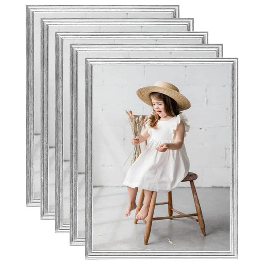 vidaXL Photo Frames Collage 5 pcs for Wall Silver 50x60cm MDF