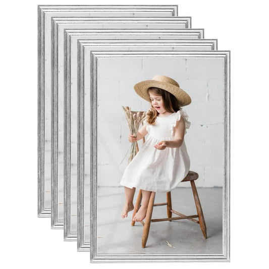 vidaXL Photo Frames Collage 5 pcs for Wall or Table Silver 59.4x84 cm