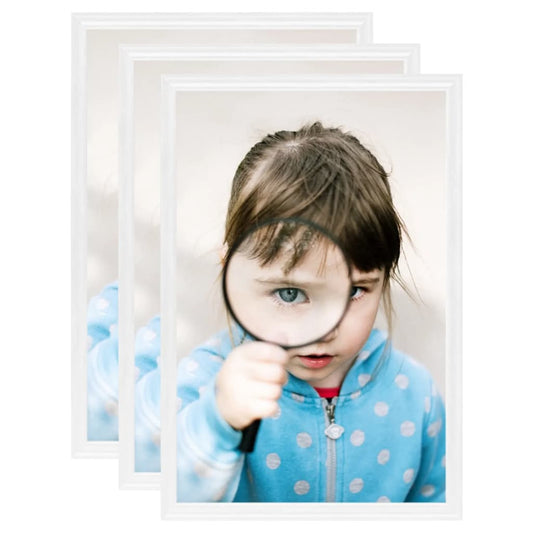 vidaXL Photo Frames Collage 3 pcs for Table White 13x18 cm MDF