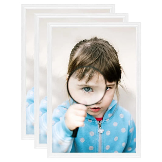 vidaXL Photo Frames Collage 3 pcs for Table White 15x21 cm MDF
