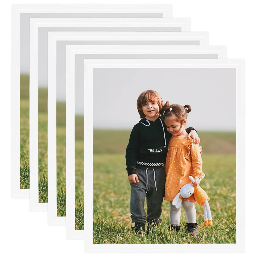 vidaXL Photo Frames Collage 5 pcs for Wall or Table White 50x60 cm MDF