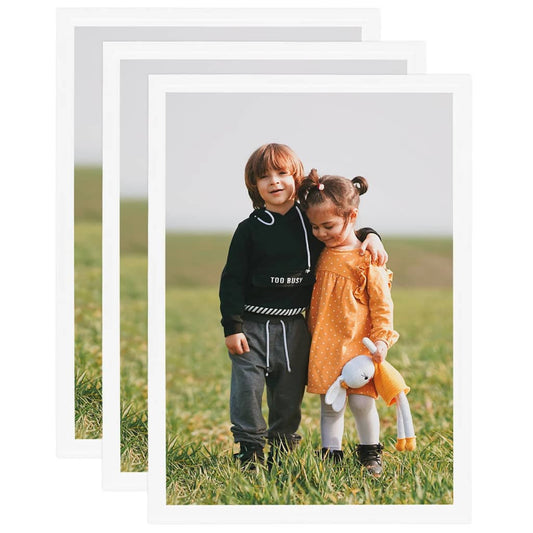 vidaXL Photo Frames Collage 3pcs for Wall or Table White 59.4x84cm MDF
