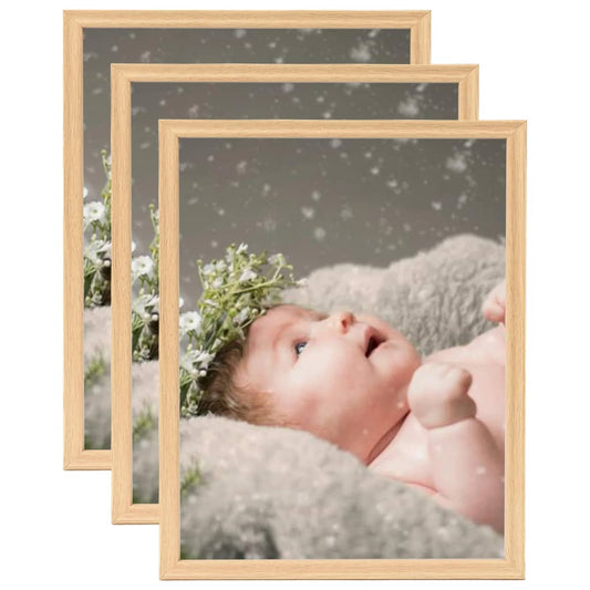 vidaXL Photo Frames Collage 3 pcs for Wall or Table Light Oak 70x90 cm